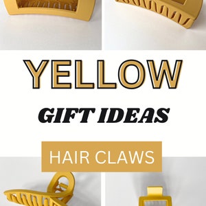 Yellow Hair Claw Mustard Yellow Clip Claw Yellow Accessories Mustard Hair Clip Yellow Claw Clip Mustard Claw Matte Hair Accessories Yellow