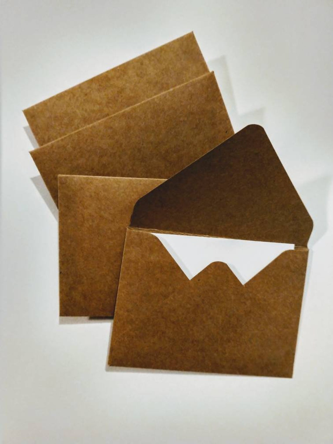 Mini Kraft Envelopes // Set of 10 // Note Cards // Small Etsy