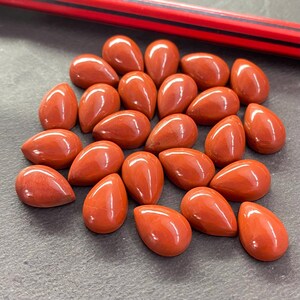 8X12 Mm Pear Cab-Red Jasper Rough Stone-Raw Red Jasper Chunk-Natural Red Jasper-Red Stone- Unique Red Jasper Stone-AAA Red Jasper-Red Jasper