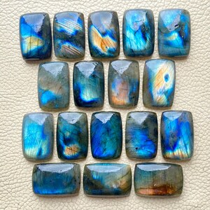 18 x 28 mm Kissen Cab-Wholesale Lot AAA + Blau und Multi Feuer Labradorit Cabochon lose Edelstein für Schmuck machen Labradorit Kissen Cab