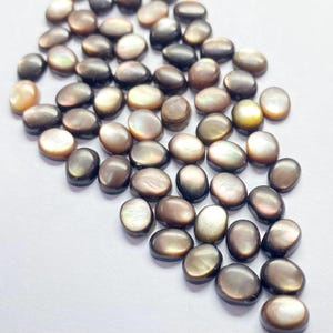 Natural Black Mother Of Pearl Oval, Black Mother Of Oval Cab- Mother Of Pearl-Smooth Black M.O.P. Oval Shape Black Mother Of Pearl Oval Cab