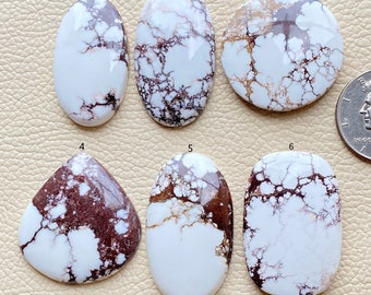 White Wild Horse Happy Cabochon- New Wild Horse Gemstone-Best Quality Wild Horse Loose Cab-Brilliant White Wild Horse Stone-Jasper Loose Cab