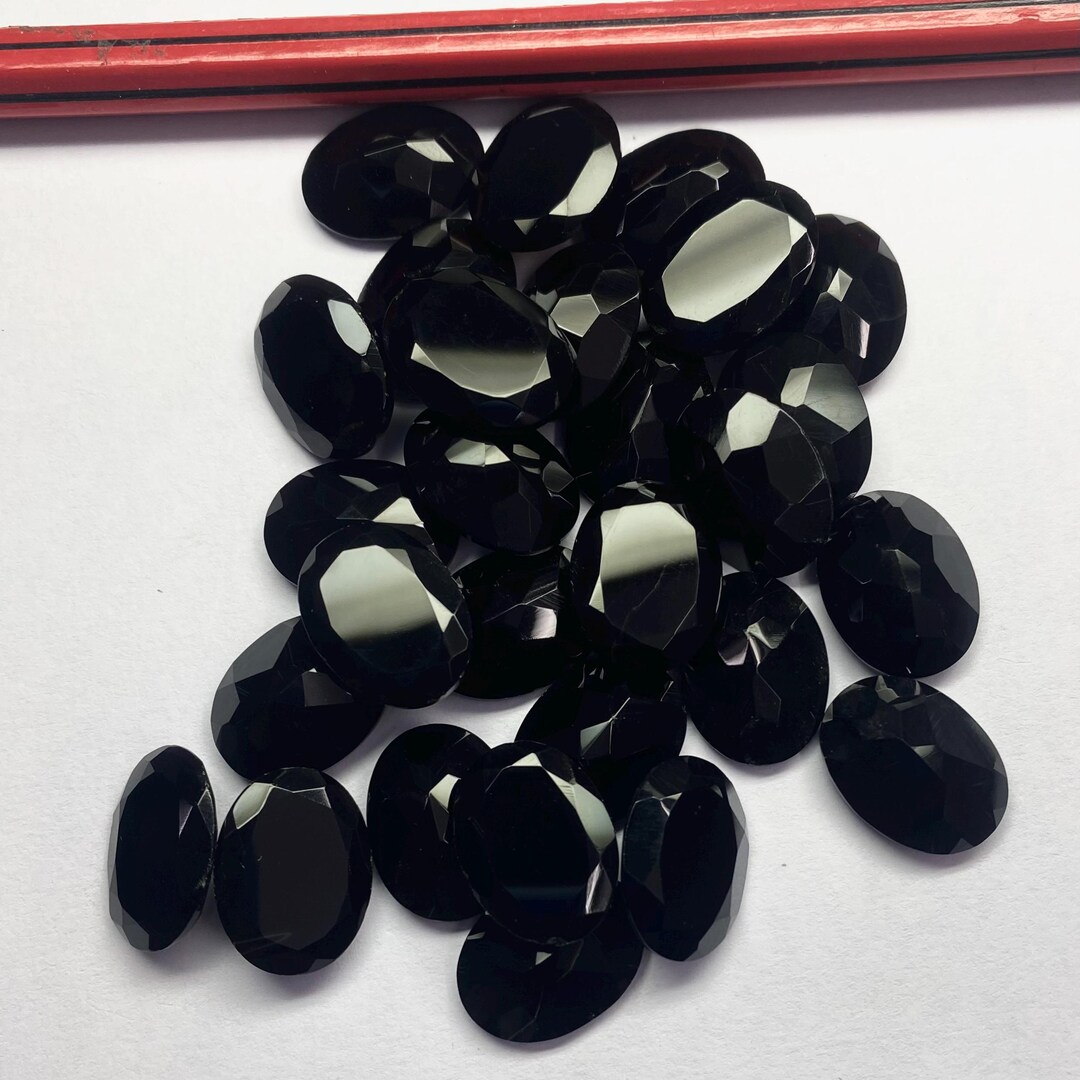 Genuine Black Onyx Cut -natural Black Onyx Stone-black Onyx Semi ...