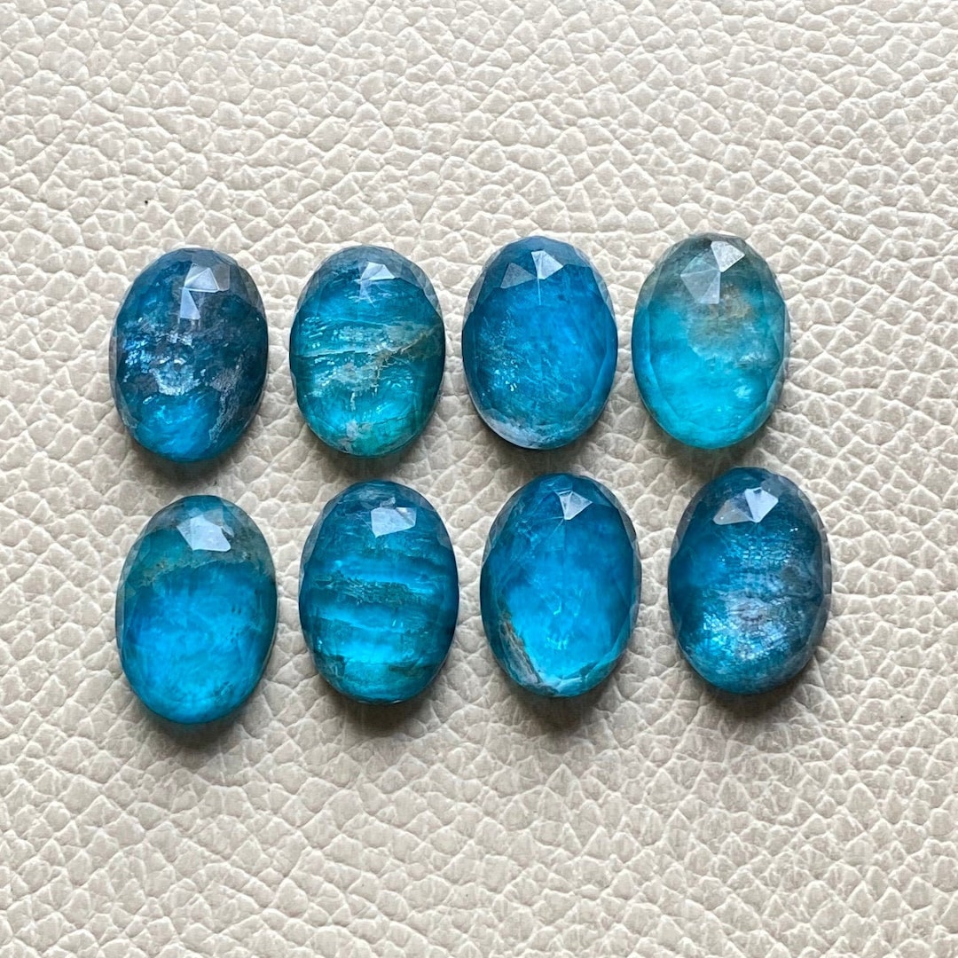 Neon Apatite Glass Faceted Oval Natural Gemstone Beads,neon APATITE ...