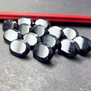 10X14 Mm Oval Cut-DYED Black Onyx Oval Cut-Onyx BLACK Chalcedony Cut Stone-Black Onyx Cushion Cut-Amazing Black Onyx Cut Gems-Black Onyx Cut
