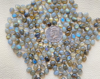 AAA Blue Labradorite Oval Loose Cabochon-Amazing Blue Labradorite Smooth Oval-Rare Blue Labradorite Palm Stone-Natural Blue Labradorite Oval
