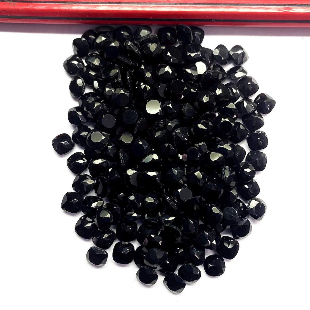 AAA Quality Black Onyx Cut-black Onyx Cut Cushion Shape Gemstone,art ...