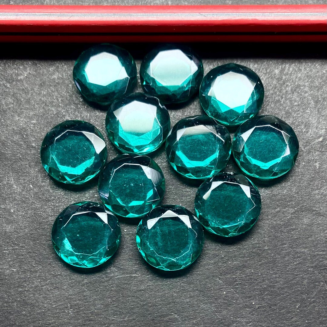 10 Pcs-apatite Glass Round Tablet Cut-paraiba Apatite Glass-gorgeous ...