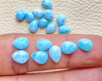 Natural Larimar Stone Lot-AAA Quality Larimar Lot-Pear Shape Larimar Stone Lot-Top Grade Larimar Mix Shape-Larimar Mix Size Stone-
