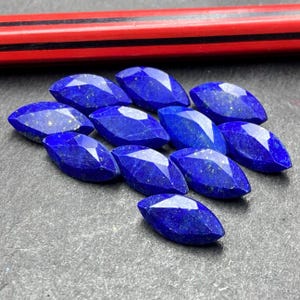 Lapis Lazuli Marquise Cut-Lapis Lazuli Cut Tumbled Stone - Wholesale Lapis Crystals - Jewelry Making - Polished Stones-6X12 Mm Marquise Cut