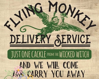 Flying Monkey Wizard of Oz t-shirt design  SVG, DXF, PNG, Eps, Vector files for Silhouette, Cricut, Cutting Machines, Commercial Use