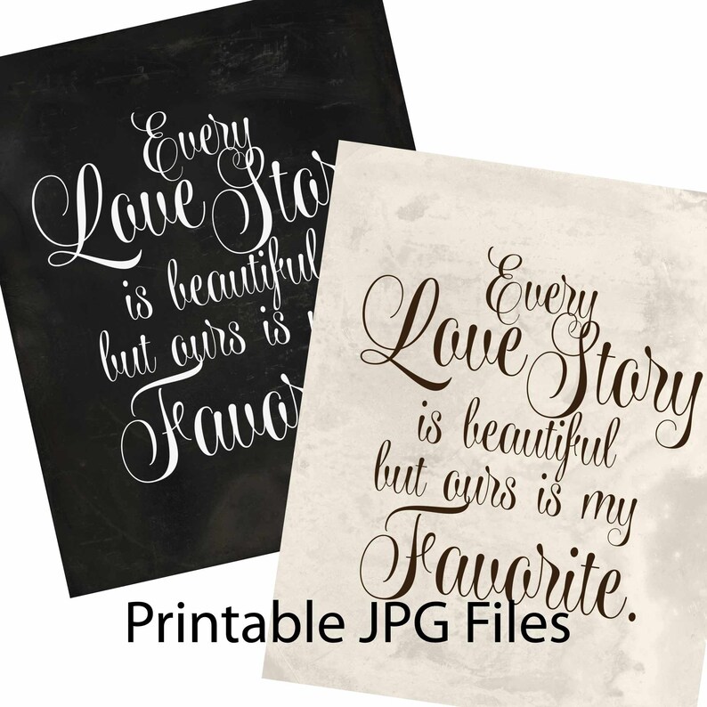 Every Love Story is Beautiful Ours is My Favorite SVG DXF Eps - Etsy