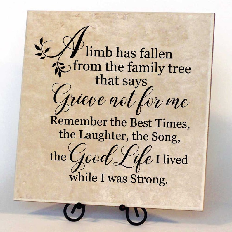 Download A limb has fallen memorial quote Bereavement Gift SVG | Etsy