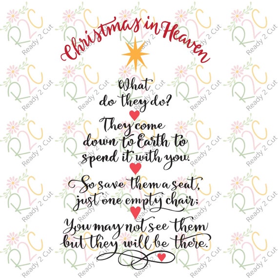 Christmas In Heaven Quotes Svg