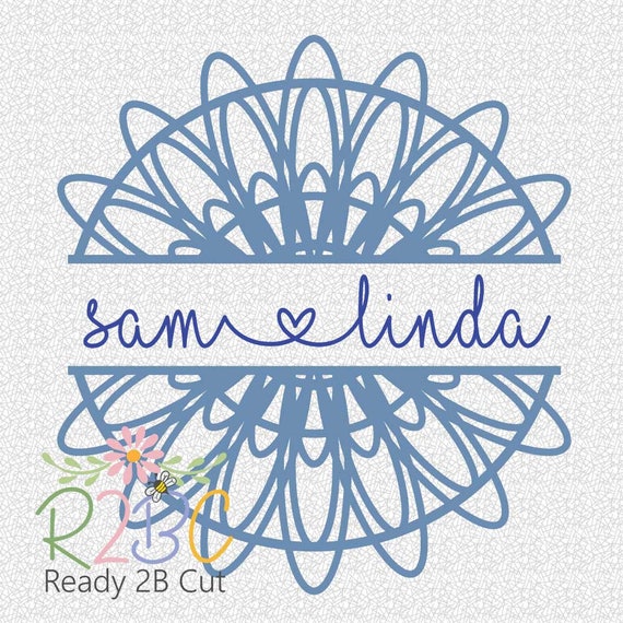 Download Mandala for monogram name house number decal SVG DXF | Etsy
