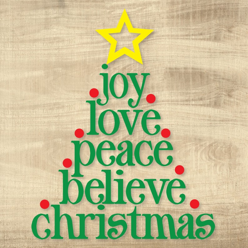 Download Christmas Tree Words Glass block Christmas card SVG DXF | Etsy