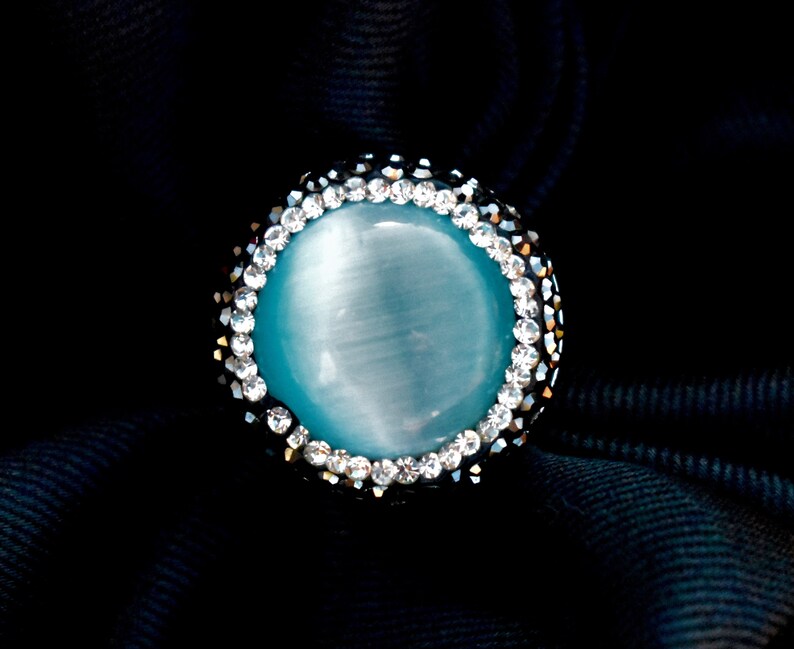 be on the sea jewelry Handmade ADJUSTABLE Natural Gemstone Ring Valentines Day Gift for her One of a Kind Aquamarine Ring