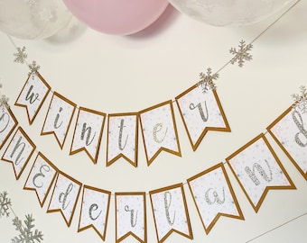 Winter ONEderland Banner | Onderland Birthday Decorations | Winter Onederland First Birthday Decorations | Winter Wonderland | Snowflake