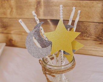 Party Paper Straws | Baby Shower Decor | Shower Paper Straws | Colored Straws | Straw Decor | Shower Decoration | Paper Drinking Straw