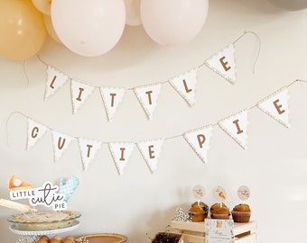 Cutie Pie Birthday Banner | Baking Birthday | Little Cutie Pie Theme Baby Shower | Second Bday Decorations | Girl Birthday | Sweet as Pie