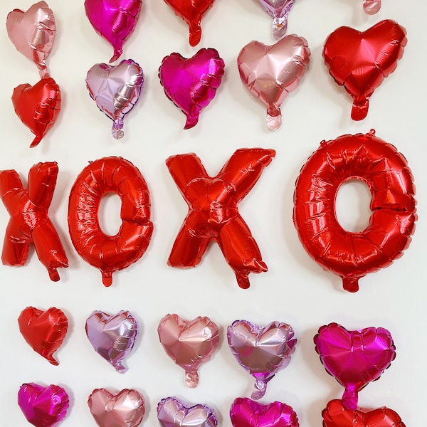 Valentine's Day Balloon Backdrop | DIY Balloon Kit | Valentines Day Decor | Valentines Day Surprise Gift | Heart Balloon | Red Pink Purple