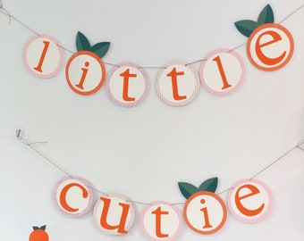 Little Cutie Baby Shower Decorations Banner | Gender Neutral Baby Shower Banner | Baby Shower Decorations