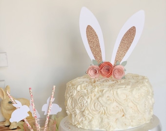 Bunny Cake Topper | Some Bunny is One | Easter Cake Topper | Bunny Ears | Bunny Ears Cake Topper | Easter Cake | Bunny Cake | Bunny Ear