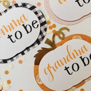 Little Pumpkin Baby Shower Button Momma to Be Corsage Little Pumpkin Shower Decoration Gender Neutral Baby Shower Decor Pumpkin Baby image 1