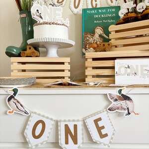 One Lucky Duck High Chair Banner One Lucky Duck Birthday Backdrop, One Lucky Duck Welcome Sign, One Lucky Duck Birthday Banner, Personalized Mallard Duck Birthday Decoration Duck Confetti
