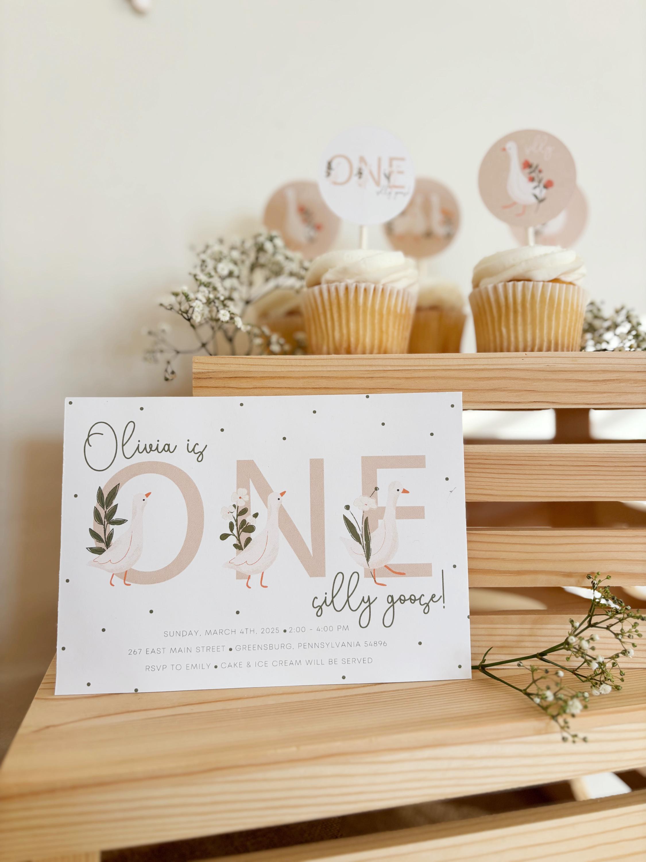 Topper Per Torta Compleanno Silly Goose – Kit Decorazione Con Oche, Margherite E Palline, Per Feste A Tema Hawaiano, Spiaggia, Baby Shower