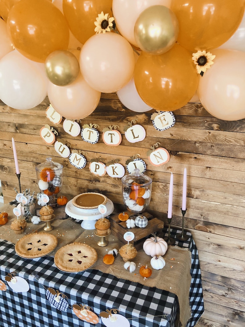 Little Pumpkin Baby Shower Decor A Little Pumpkin Baby Shower Decorations Fall Baby Shower Fall Themed Baby Shower Fall Baby image 1