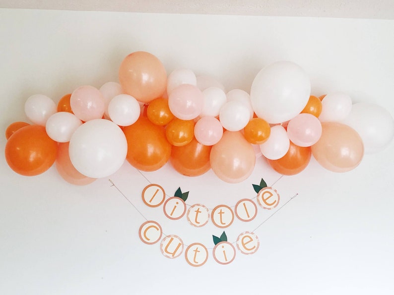 Little Cutie Balloon Garland A Little Cutie Is On The Way Baby Shower Decor Love is Sweet Bridal Shower It's Sweet To Be One First image 1