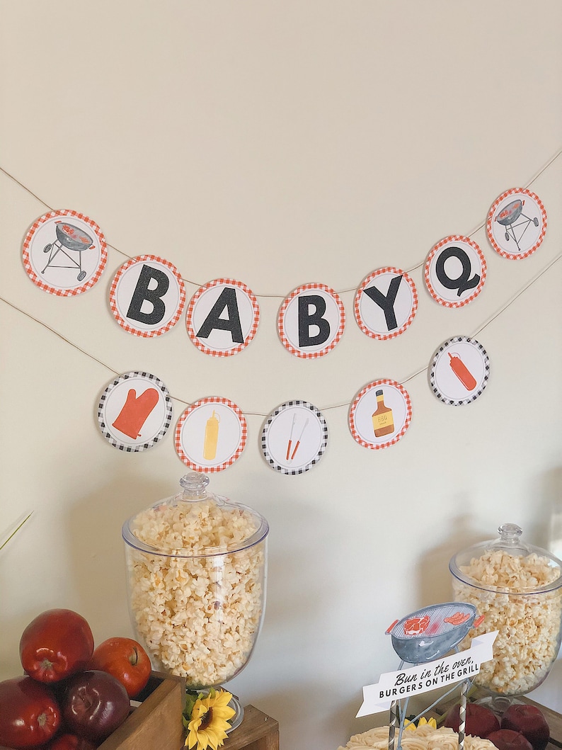 Babyq Banner Baby Q Baby Shower Decoration Baby Q Decor Etsy