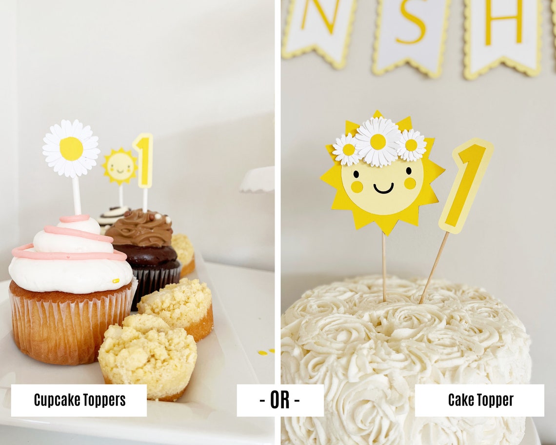 Sunshine One Cupcake Toppers You Are My Sunshine Theme Etsy