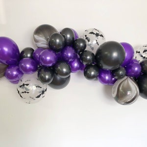 Halloween Balloon Garland Kit | Halloween Party Decor | Halloween Balloons | DIY Balloon Garland | Balloon Garland Arch Kit | Purple Black
