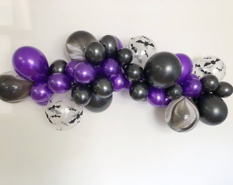 Halloween Balloon Garland Kit | Halloween Party Decor | Halloween Balloons | DIY Balloon Garland | Balloon Garland Arch Kit | Purple Black