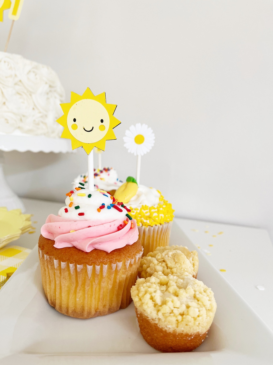 Sunshine One Cupcake Toppers You Are My Sunshine Theme Etsy