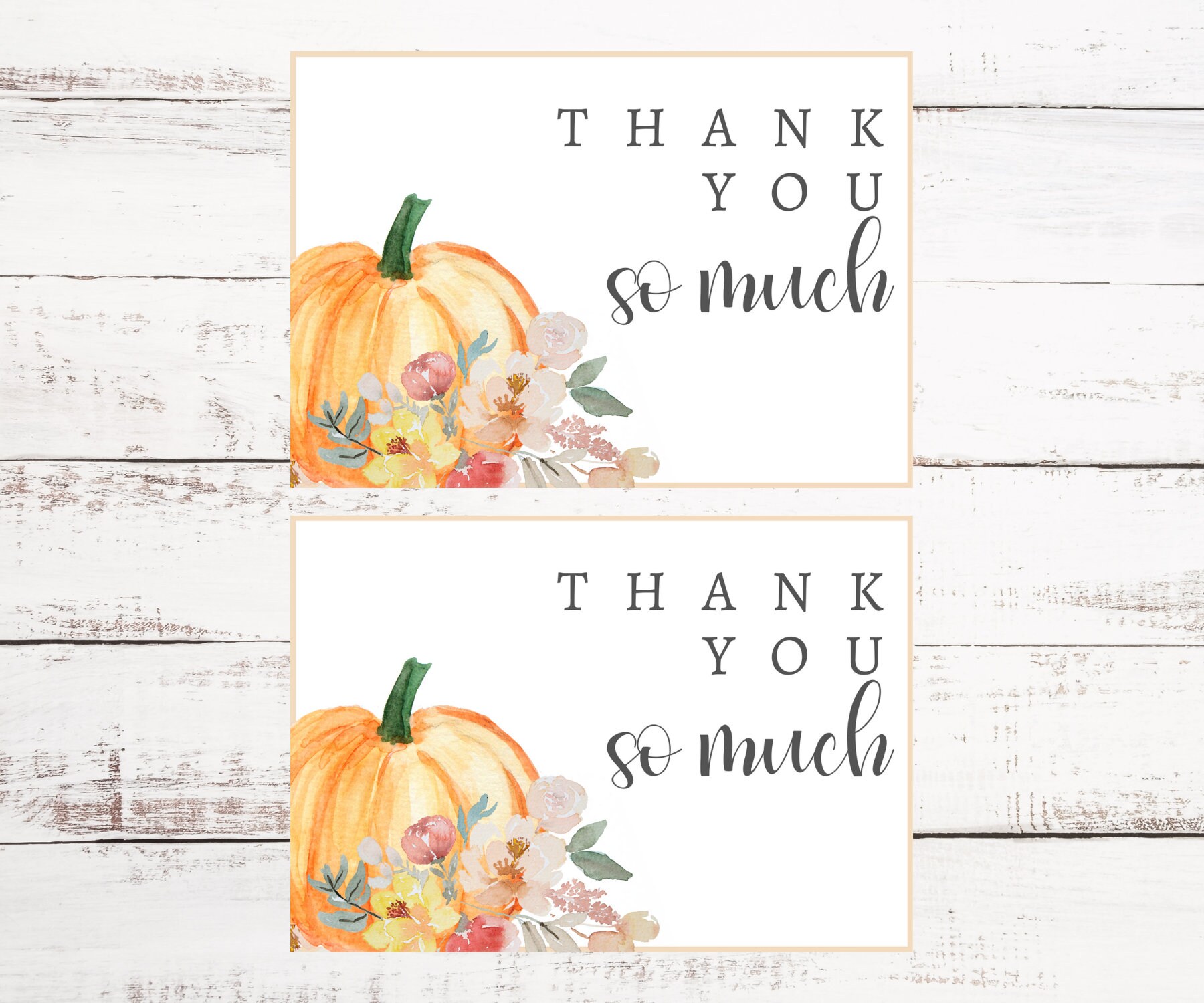 Little Pumpkin Thank You Card Pumpkin Thank You Fall Baby | Etsy