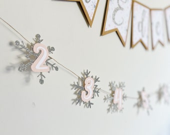 Snowflake Photo Banner | Winter Onederland Photo Banner | Winter Photo Clips | 12 Month Photo Banner | Winter Onederland Party Decorations