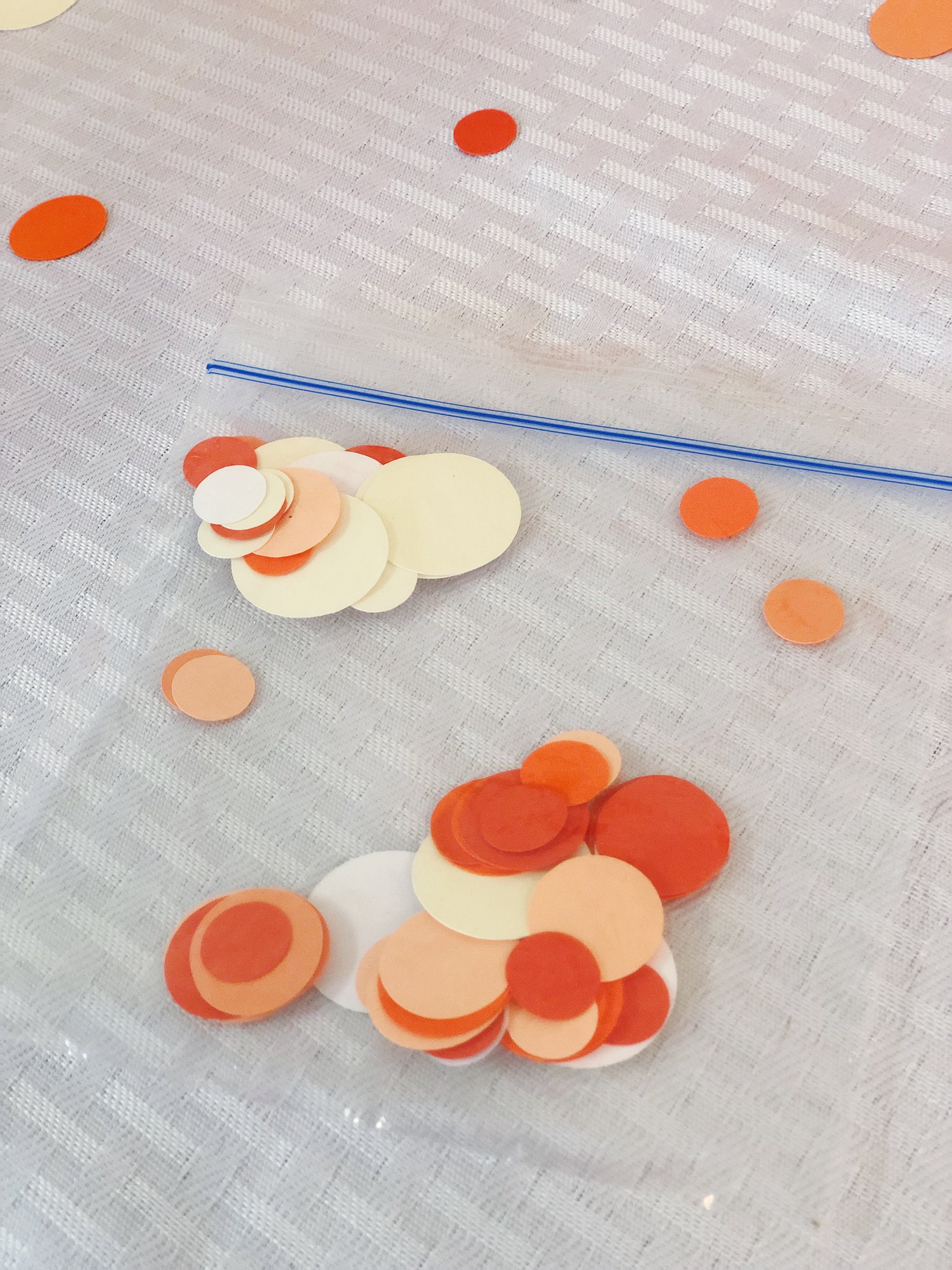 Little Cutie Baby Shower Decorations Confetti Gender Neutral Baby Shower Confetti Baby Shower Decorations Orange Cream Peach