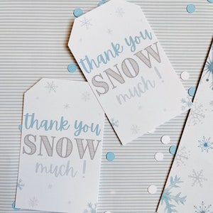 Winter Wonderland Baby Shower Favor Tag Little Snowflake Baby it's Cold Outside Party Thank You Tag Winter Baby Shower Gift Tags image 8