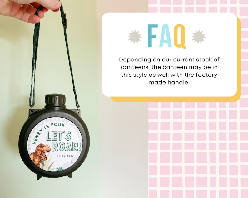Kid Camping Water Canteen | Camping Party Favor | Camping Birthday | Adventure Party | Outdoorsy Toy | Personalized Kid Party Decor image 9