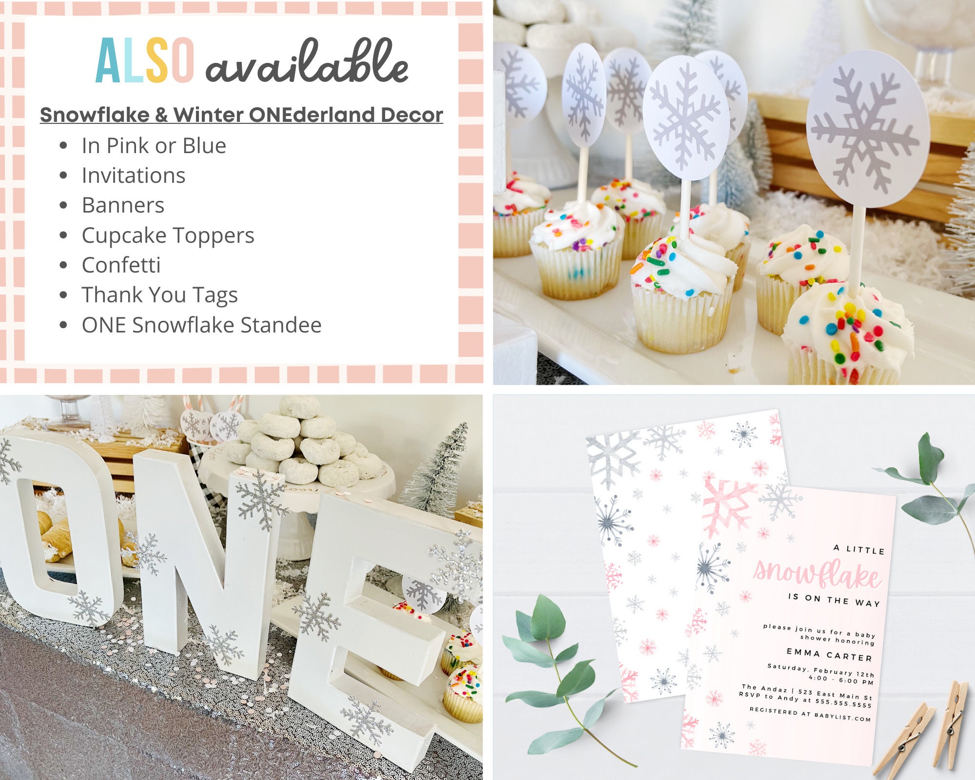 Snowflake ONE Balloon Set - 36 Inch Winter Wonderland First Birthday Decorations