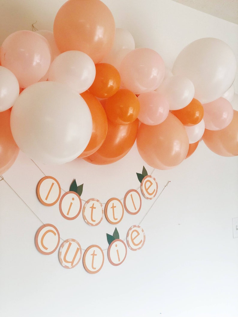 Little Cutie Balloon Garland A Little Cutie Is On The Way Baby Shower Decor Love is Sweet Bridal Shower It's Sweet To Be One First image 6