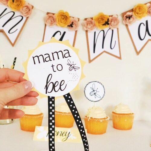Mommy to Bee Pin Bumble Bee Baby Shower Decorations Baby | Etsy