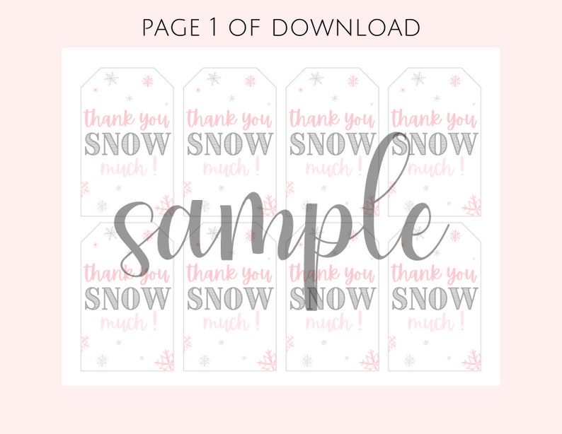 Winter Wonderland Baby Shower Favor Tag Little Snowflake Baby it's Cold Outside Party Thank You Tag Winter Baby Shower Gift Tags image 4