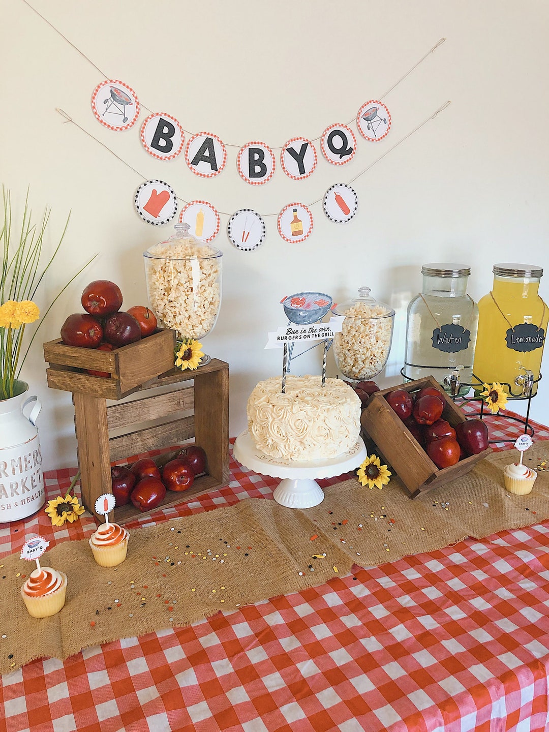 Baby Q Baby Shower Decoration Baby Q Decor Baby BBQ Meet and Greet BBQ ...