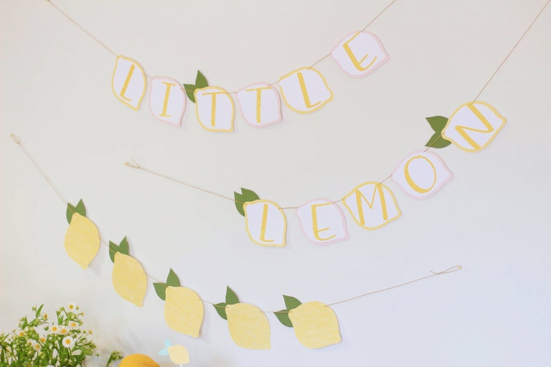 Little Lemon Baby Shower Decorations Banner Gender Neutral - Etsy