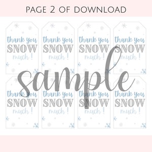 Winter Wonderland Baby Shower Favor Tag Little Snowflake Baby it's Cold Outside Party Thank You Tag Winter Baby Shower Gift Tags image 5