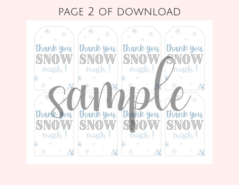 Winter Wonderland Baby Shower Favor Tag Little Snowflake Baby it's Cold Outside Party Thank You Tag Winter Baby Shower Gift Tags image 5